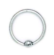 14K White Gold 16 Gauge Circular Body Piercing Jewelry Bead Ring 14x14mm - Hypoallergenic Nose Ring, Belly Button Ring & Cartilage Piercing Jewelry for Women | Perfect for Everyday Wear, Parties & Special Occasions