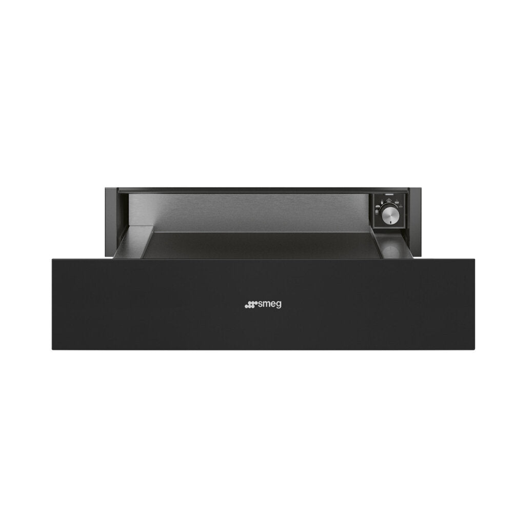 Smeg CPR315N Classic 15cm Warming Drawer in Matte Black - Perfect for Keeping Food Warm in Kitchens & Restaurants