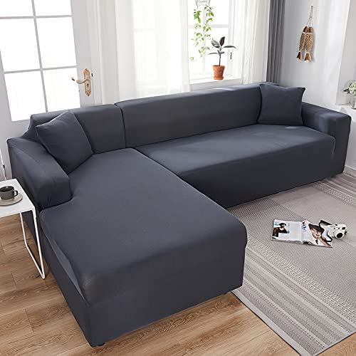 Stretchable Universal Sofa Slipcover - Anti-Slip Elastic Couch Cover for L-Shaped & 1-Seat Sofas (90-140cm) - Soft Furniture Protector for Living Room, Home Decor - Perfect for Pet Owners & Family Gatherings