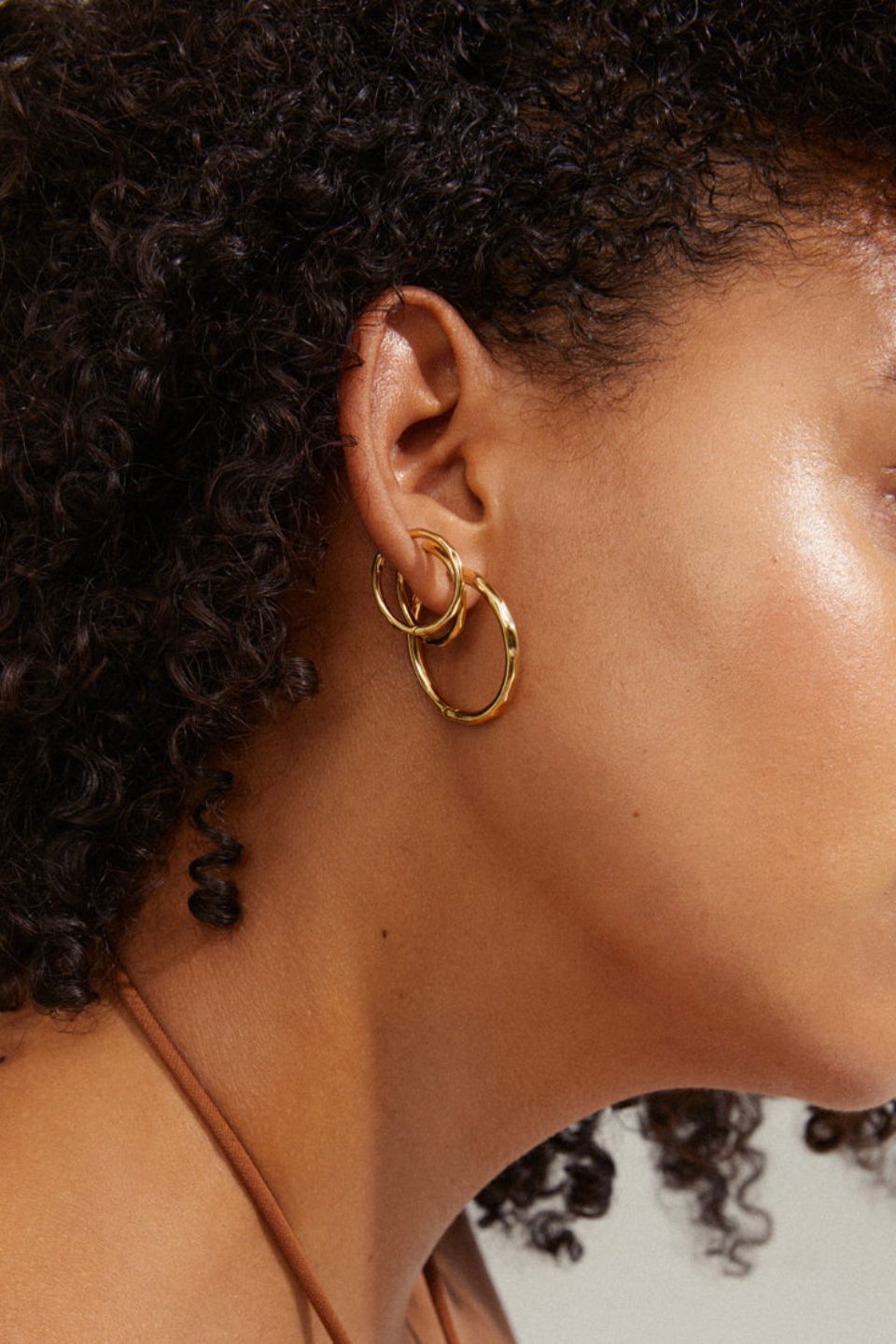 Eve Hoop 2 in 1 Set Gold Plated Earrings for Women - Trendy Double Hoop Earrings for Everyday Wear & Special Occasions