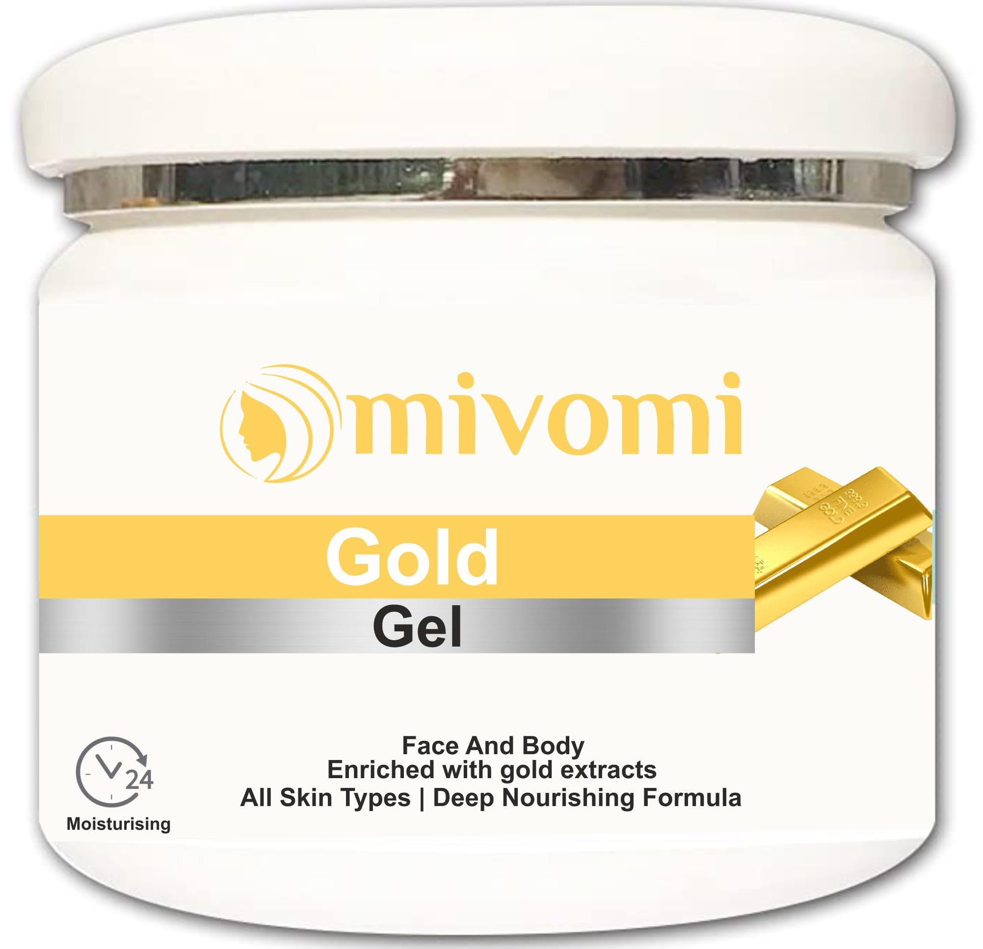 Premium MIVOMI Gold Gel 250ml - High-Quality Nail Art & Manicure Gel for Professional Salon & Home Use - Perfect for Nail Extensions, French Tips & Creative Designs