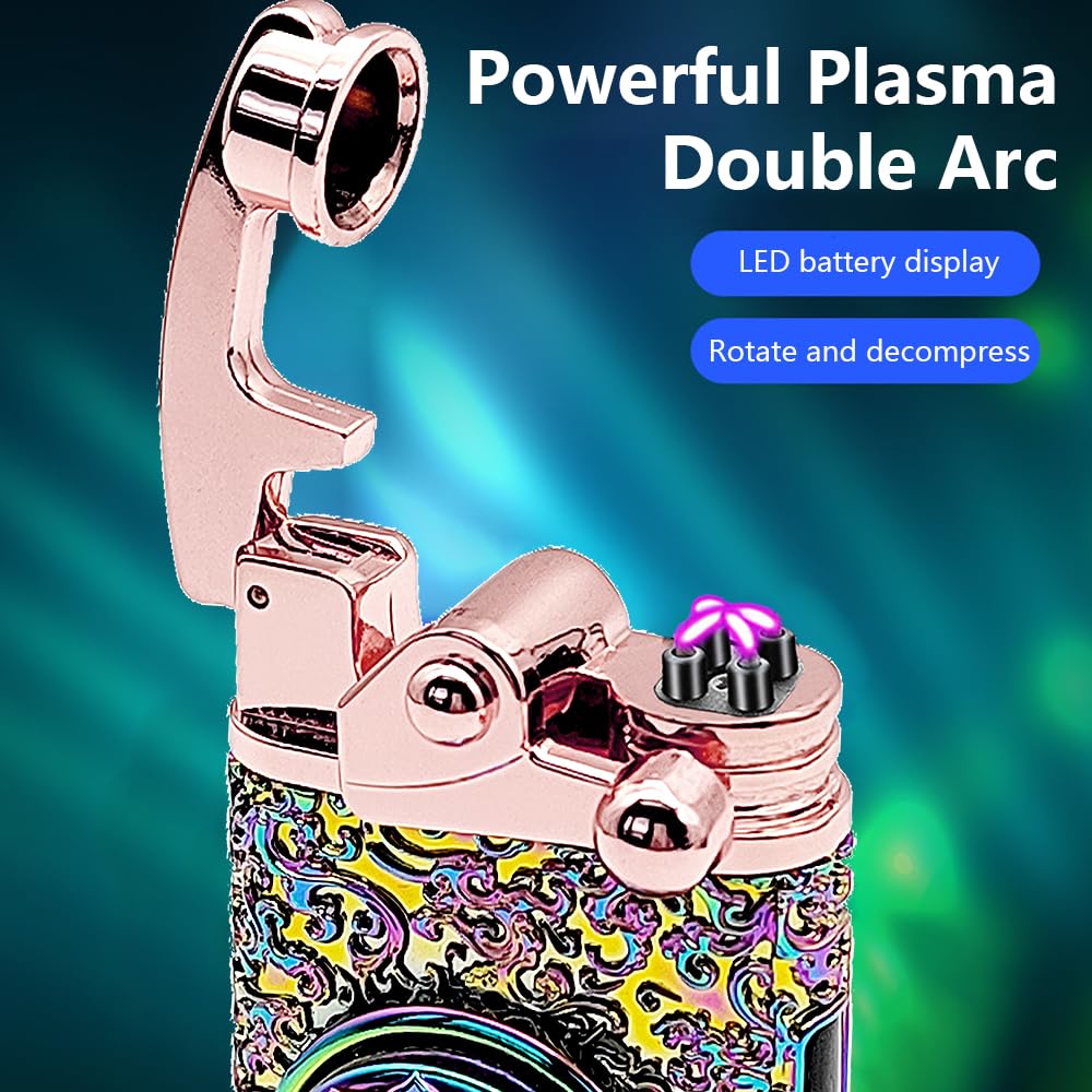 SKRFIRE Rechargeable Plasma Lighter - Windproof USB Arc Lighter for Candles, Gifts | Camping, Home, Travel