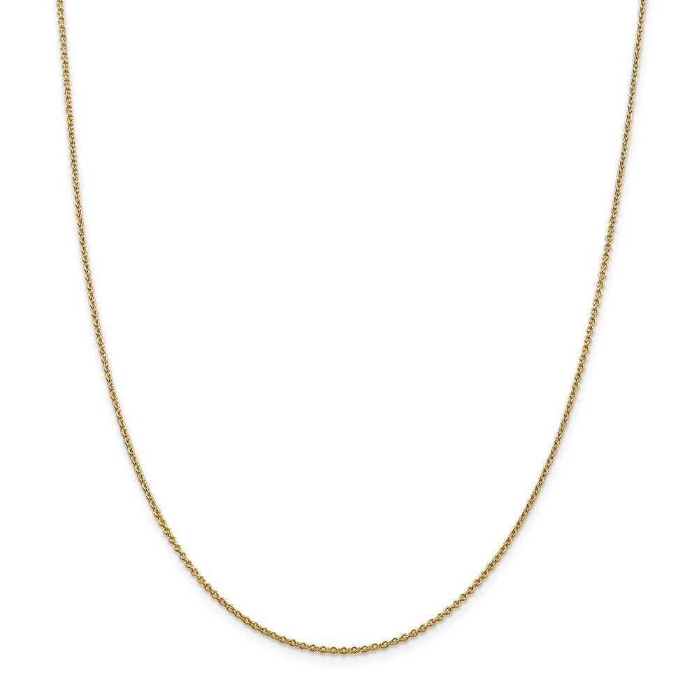 The Black Bow 1.4mm 14k Yellow Gold Solid Classic Cable Chain Necklace for Women, Perfect for Everyday Wear, Gifts, and Special Occasions