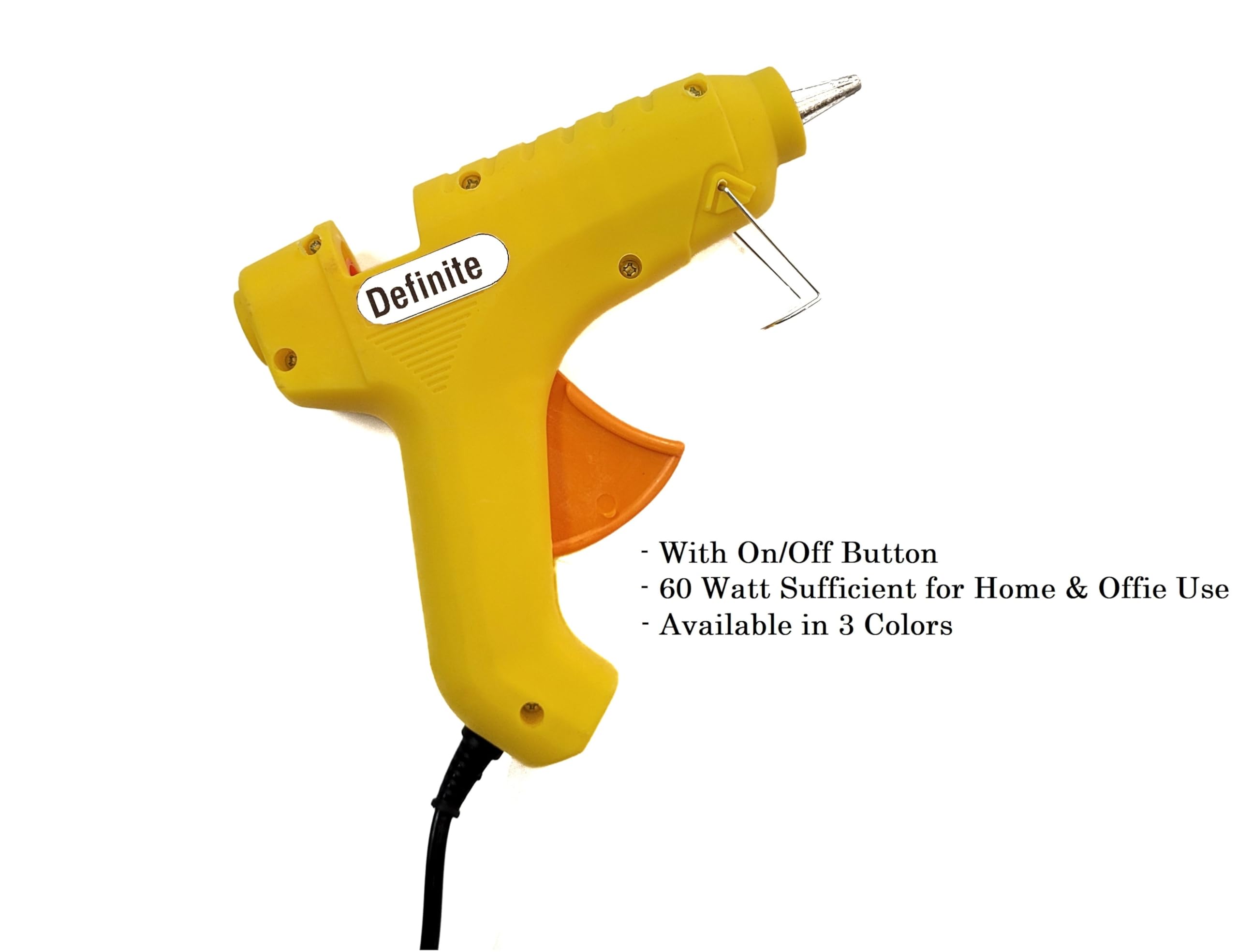 60W Hot Melt Glue Gun with On/Off Switch & Stand - Blue Craft Glue Gun for DIY, Art Projects, Home Decor, Furniture Repair & Toy Making - Perfect for Home, Office & Workshop Use