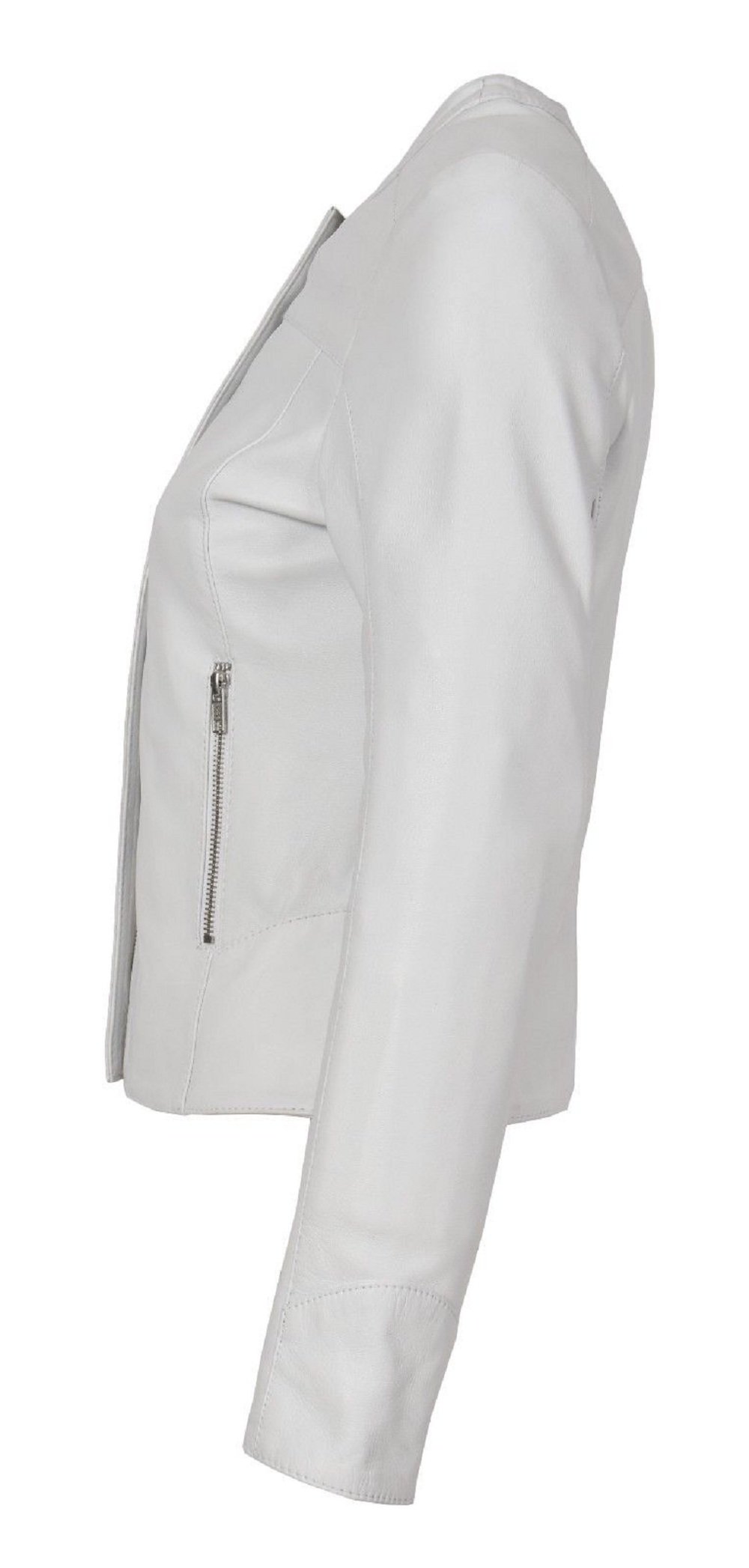 Women's Real Leather Motorcycle Jacket - Quilted Bomber Biker Jacket for Women, Stylish White Outerwear - Perfect for Riding, Casual Wear & Fashion Outfits