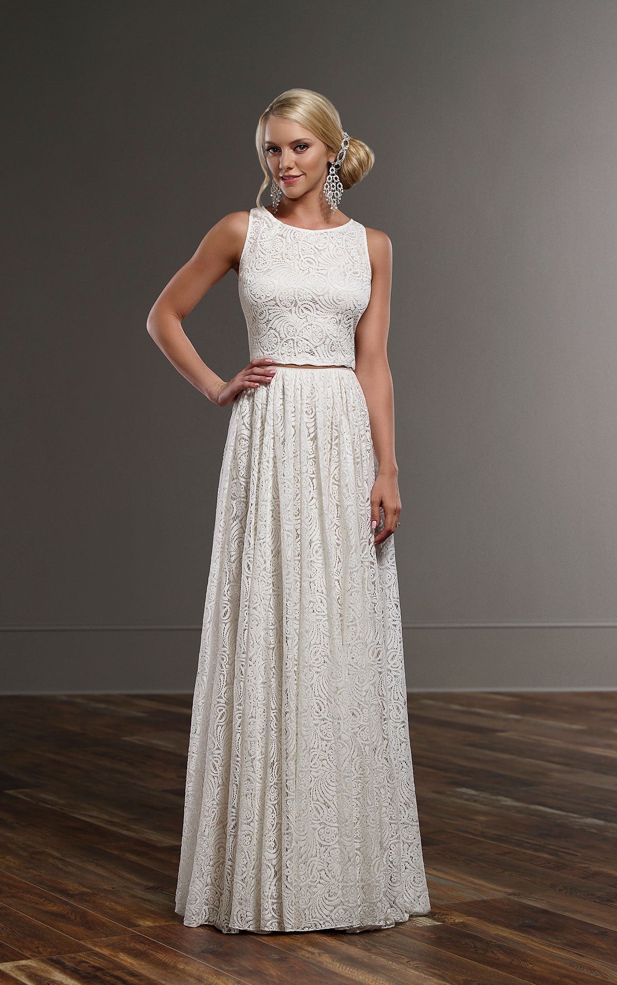 Martina Liana Sadie Sample Wedding Skirt - A-Line Tulle Bridal Gown with Lace Appliques for Bridal Shower, Wedding Ceremony & Formal Events