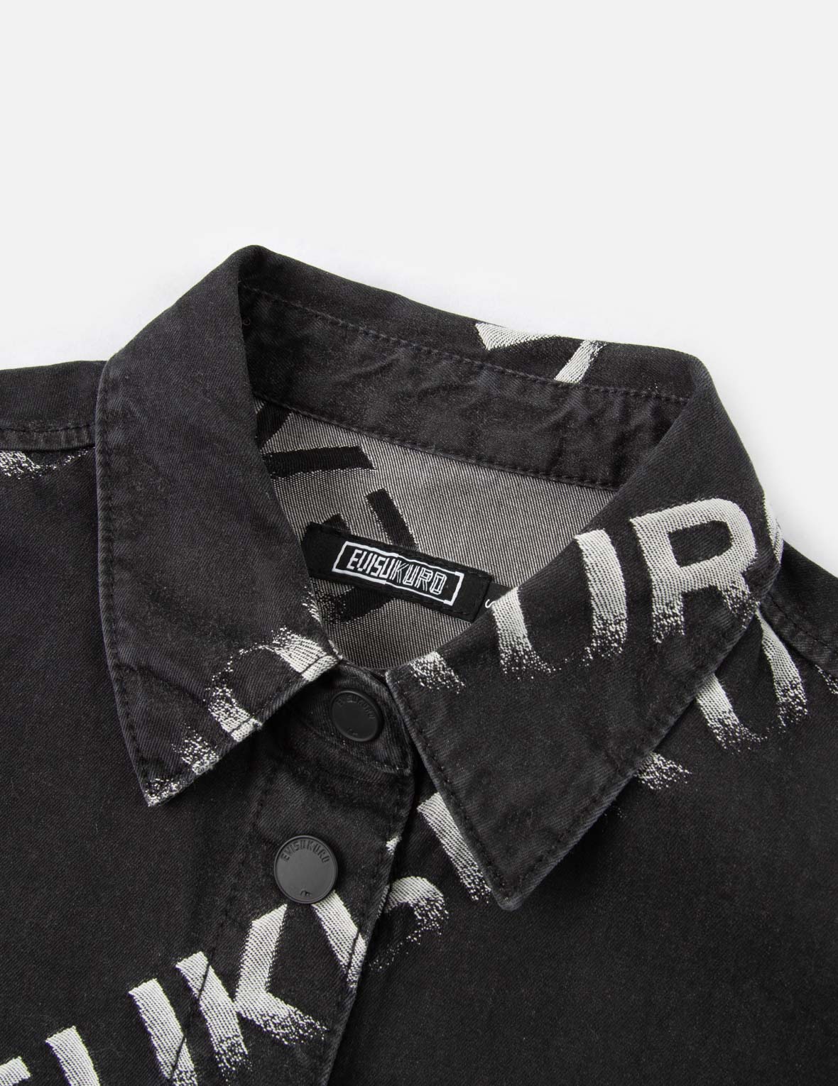Degraded Oversized Logo Jacquard Shirt Jacket for Men - Trendy Streetwear & Casual Layering Outfits