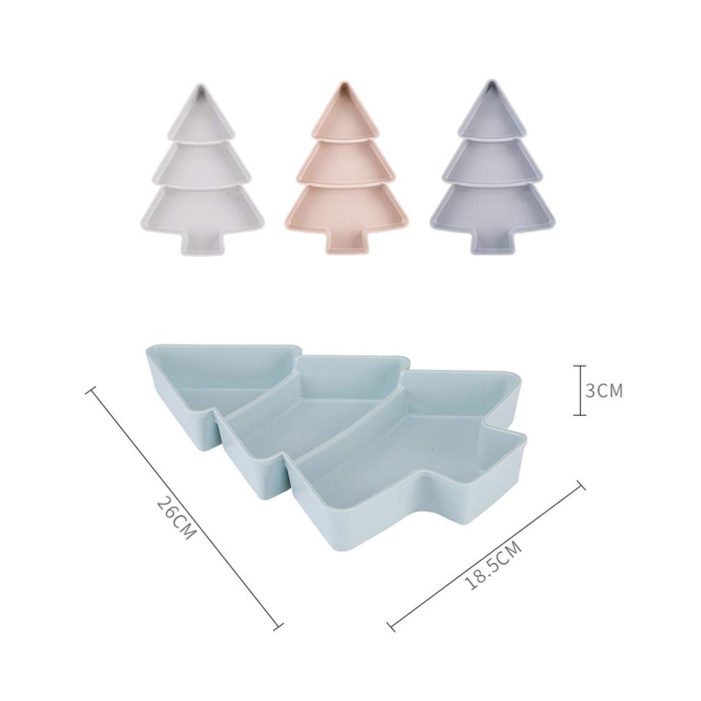 Christmas Tree Serving Platter - Pink Plastic Appetizer Tray for Snacks & Candy - Holiday Party Dinnerware for Festive Gatherings