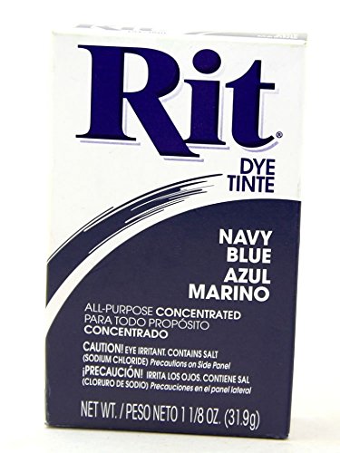 Rit Concentrated Powder Fabric Dye - Navy Blue (1 Pack) | Permanent Cloth Dye for Cotton, Silk, Wool | DIY Fabric Coloring for Clothing, Curtains, Home Decor Projects