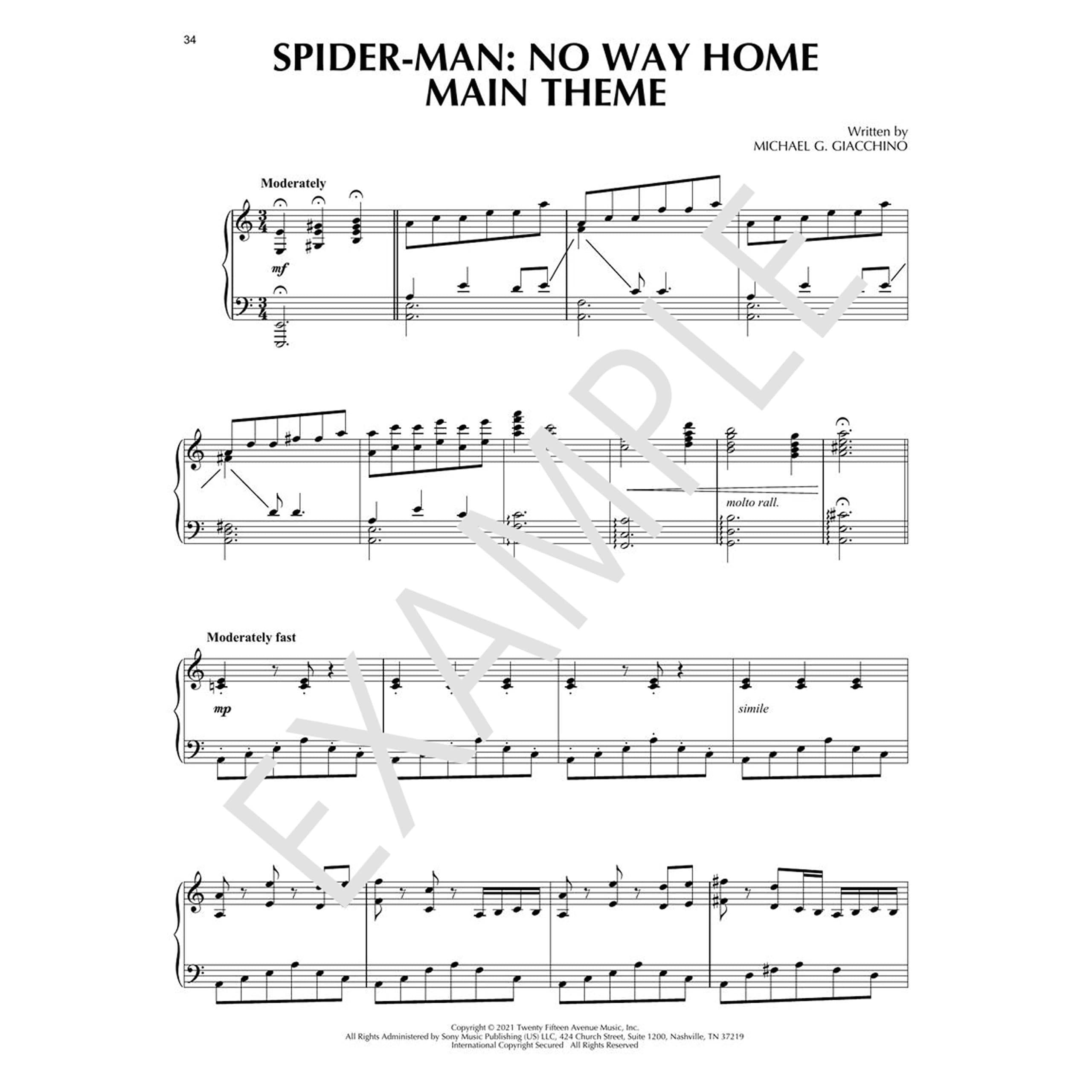 Spider-Man: No Way Home Piano Solo Soundtrack - Official Motion Picture Music Book for Home & Studio Practice | Movie Theme Sheet Music for Beginners & Advanced Players
