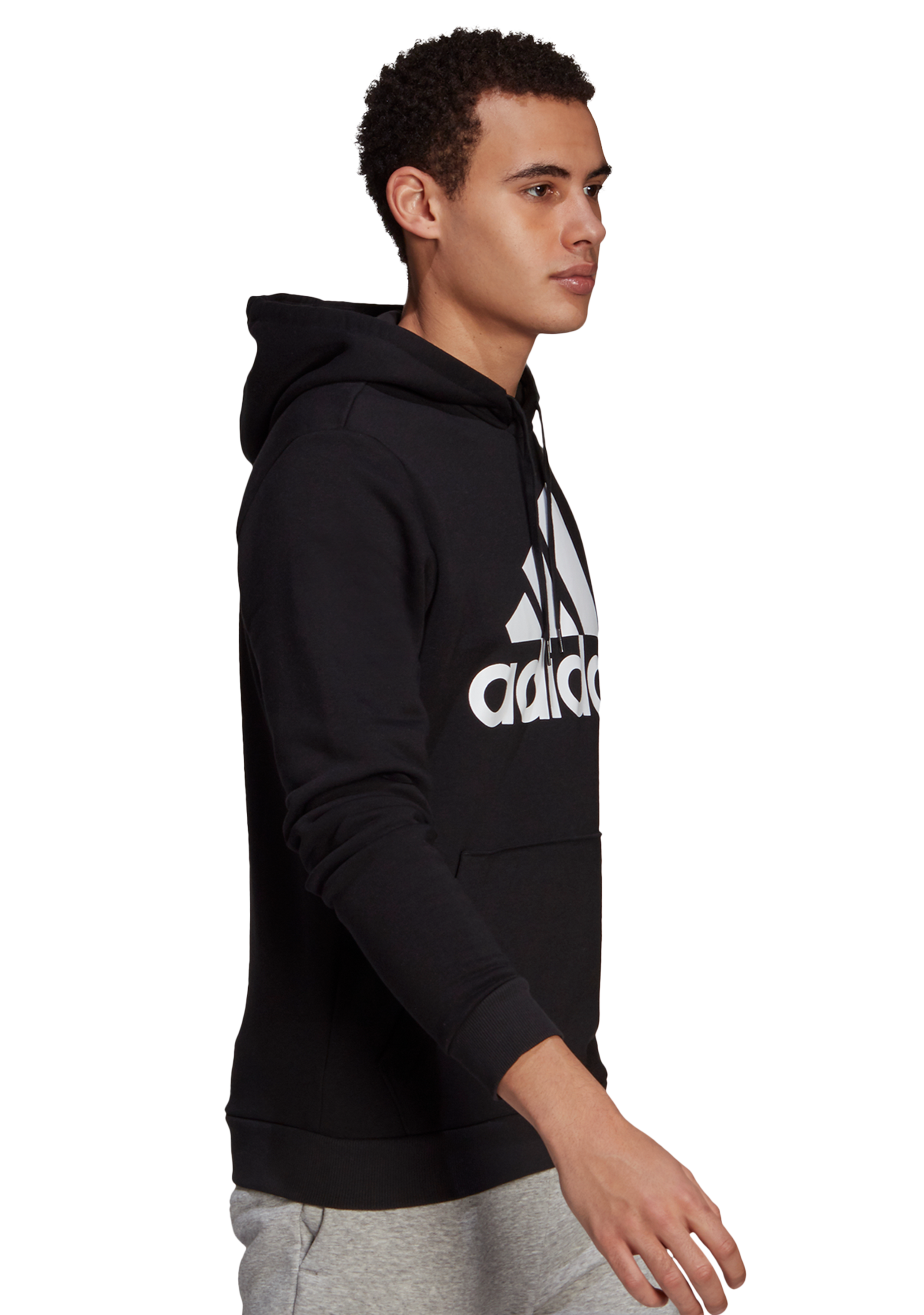 Adidas Men's Essentials Big Logo Fleece Hoodie - Warm & Comfortable Pullover Sweatshirt for Casual Wear, Gym, and Outdoor Activities