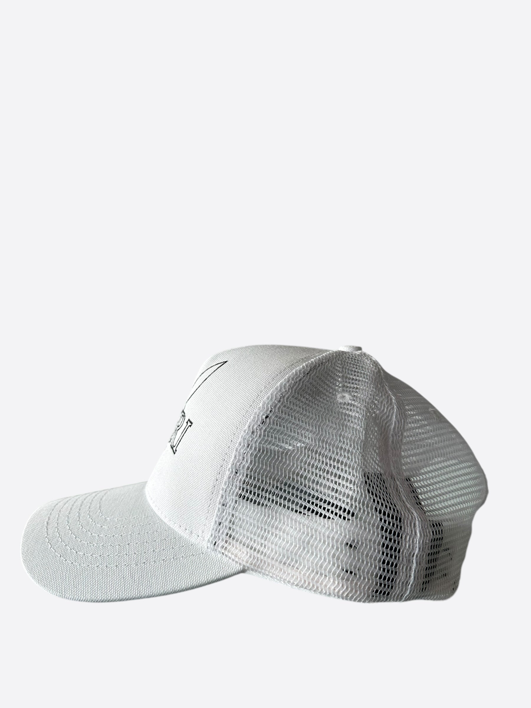 Amiri Playboy White & Black Logo Trucker Hat - Stylish Snapback Cap for Men & Women - Perfect for Streetwear, Casual Outfits & Music Festivals