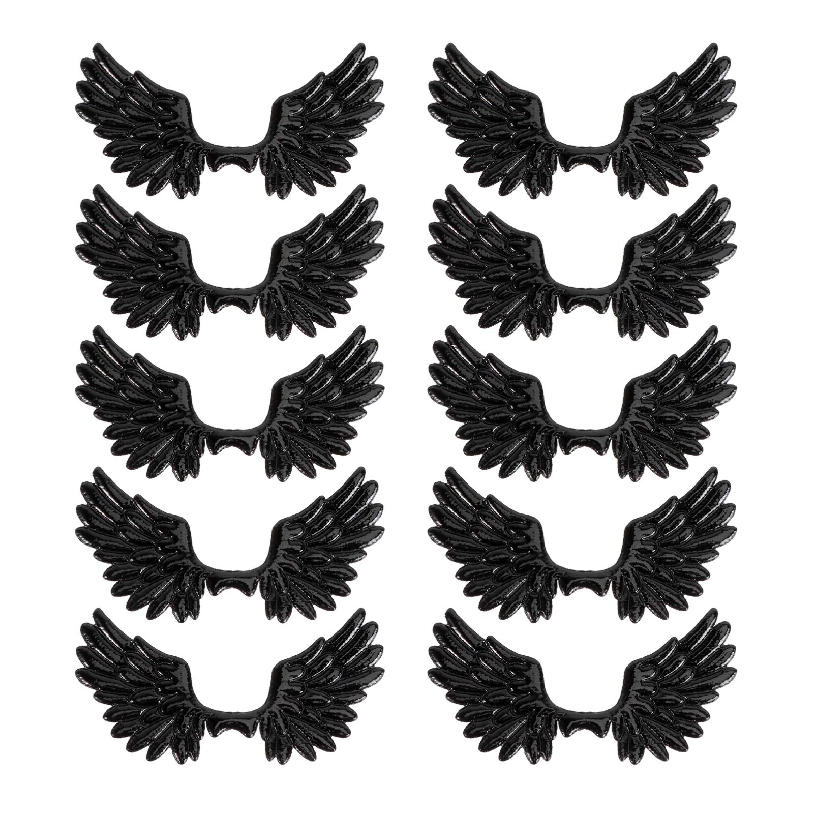 iplusmile 10pcs Iron On Embroidered Devil Wings Patches - DIY Sew On Applique for Clothes, Jeans, Jackets & Bags - Gothic Fashion Accessories for Halloween Costumes & Punk Style Outfits
