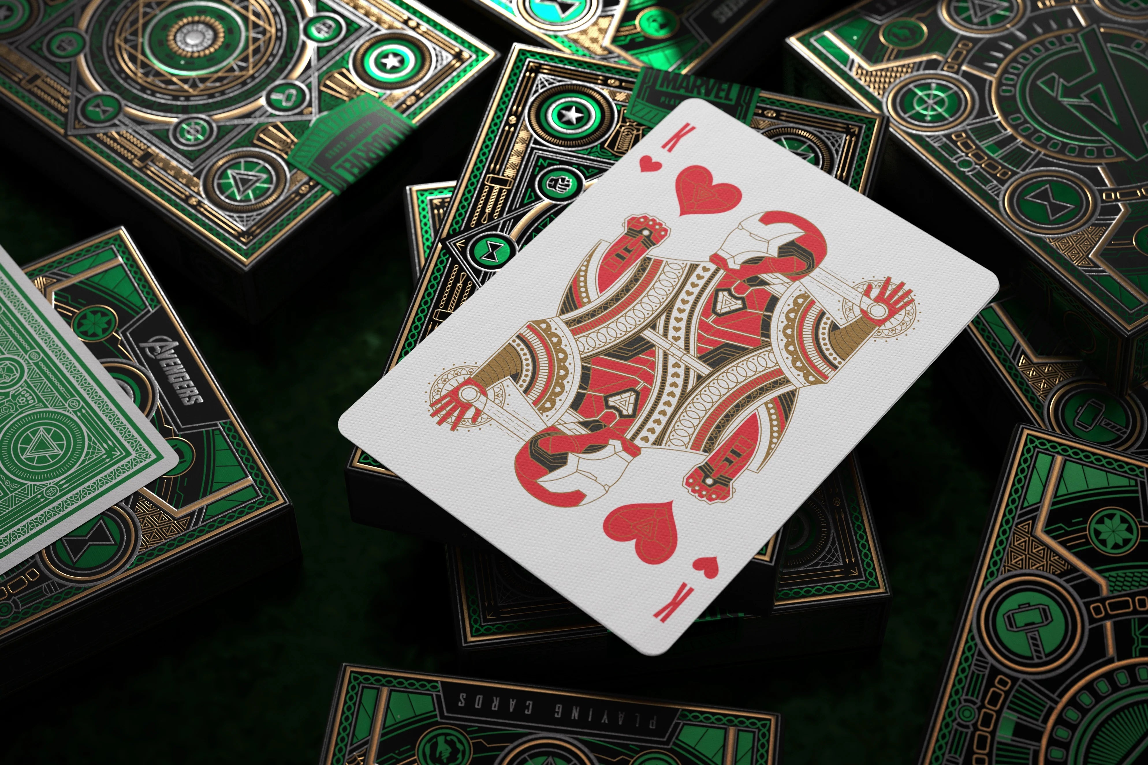 Marvel Avengers Playing Cards - Green Edition | Premium Superhero Card Game for Collectors & Game Nights | Perfect for Parties, Gifts & Family Fun