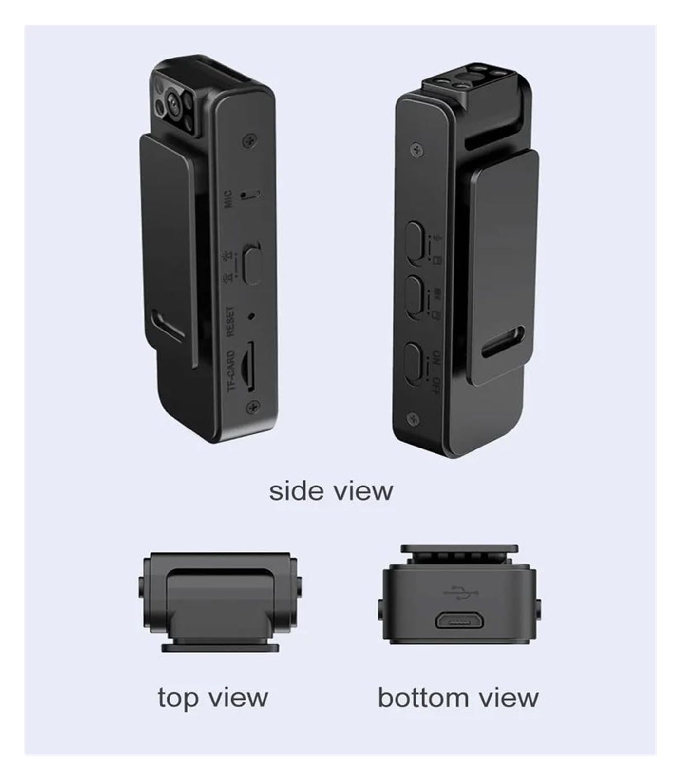 NMBHUS Mini Camera - HD 1080P Video & Audio Recorder with WiFi, Loop Recording, Magnetic Backclip - Ideal for Conferences, Outdoor Sports, Bike Riding (Includes 8GB Card)