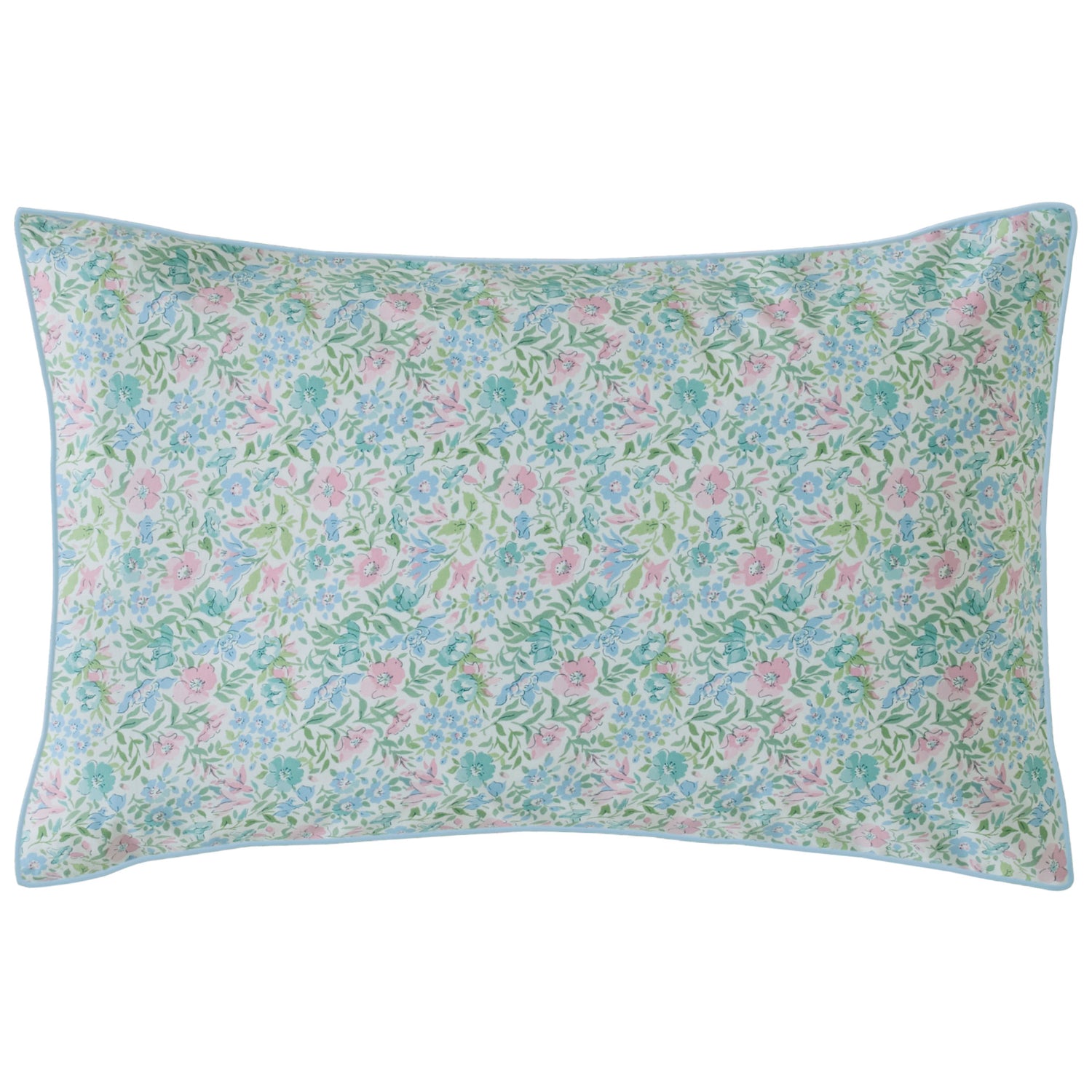 Laura Ashley Sherston Duvet Cover Set - Queen Size Powder Blue Bedding, 100% Cotton Soft Luxury Duvet Cover for Master Bedroom & Guest Room
