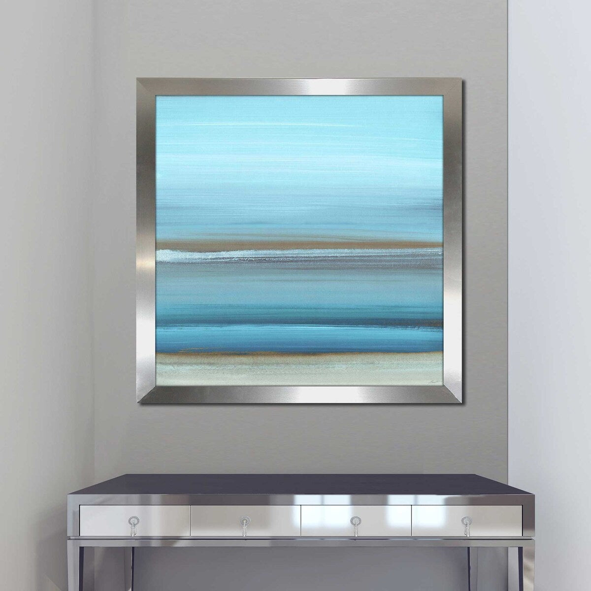 Square by the Sea I - John Butler Print on Acrylic Panel - Coastal Wall Art for Beach House Decor & Living Room
