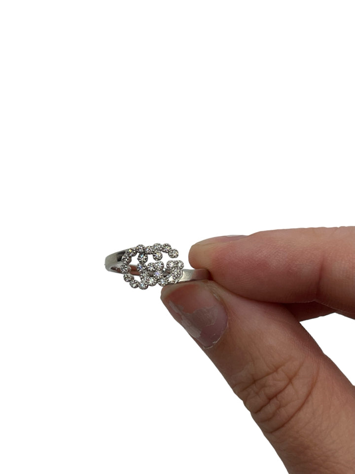 Gucci GG Running White Gold Diamond Ring Size 6 - Luxury Designer Jewelry for Women, Perfect for Weddings, Parties & Special Occasions