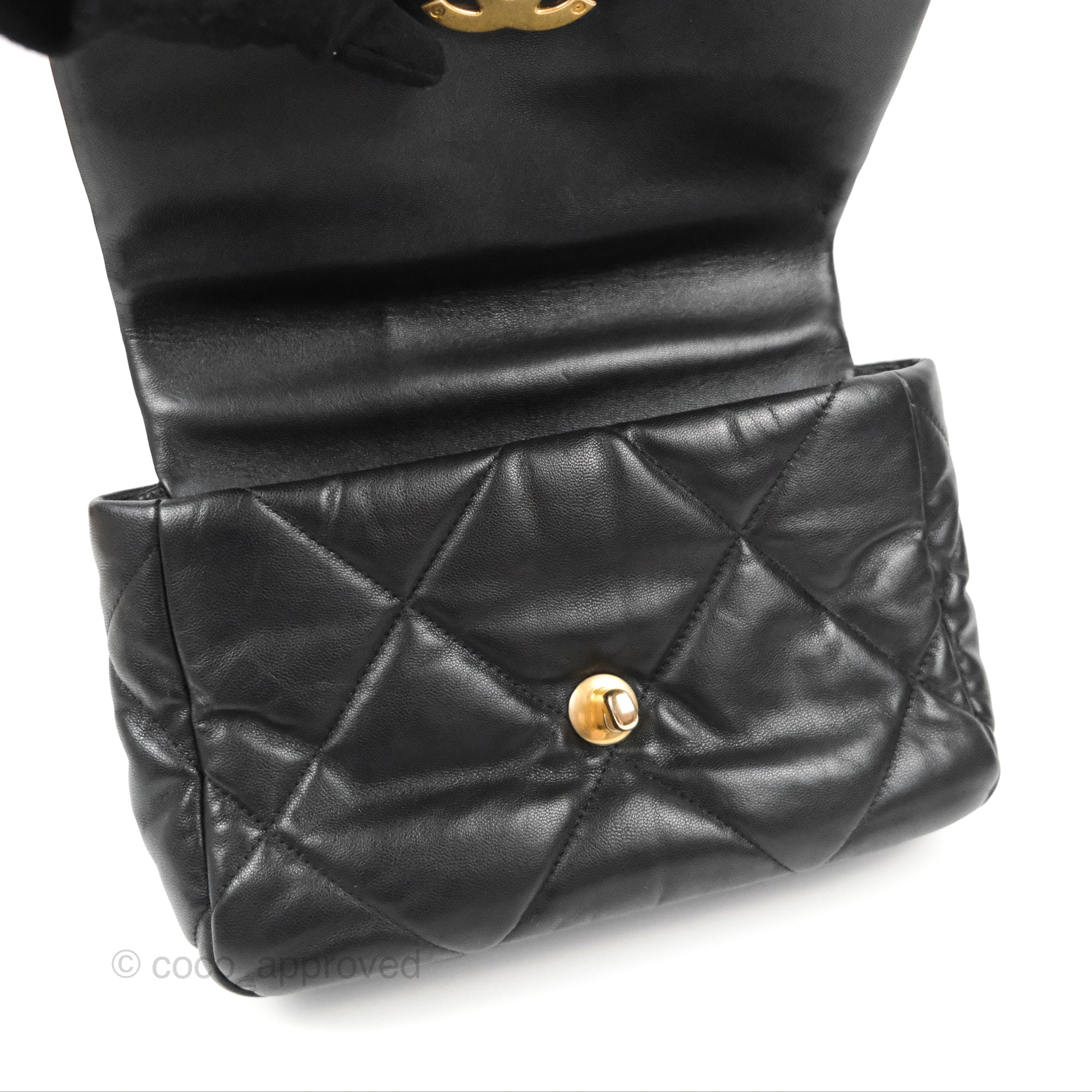 Chanel 19 Small Black Goatskin Mixed Hardware Handbag - Luxury Designer Crossbody Bag for Women | Perfect for Evening Events, Date Nights & Special Occasions