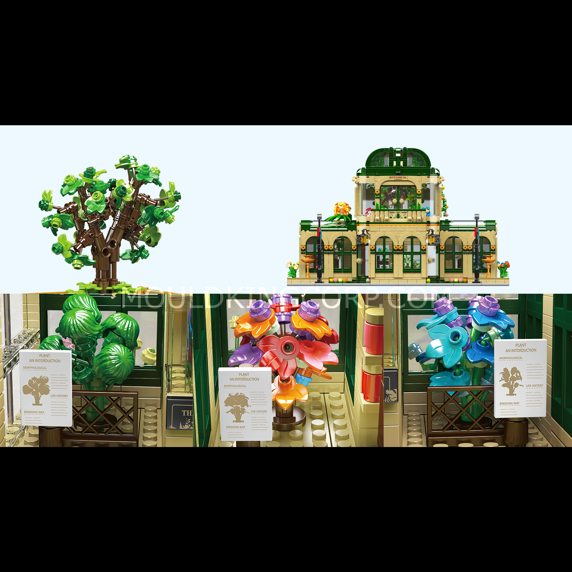 Mould King 16057 Dome Botanical Gardens Building Set - 3,383 Piece DIY Model Kit for Adults & Teens | Creative Home Decor & Gift Idea for Plant Lovers