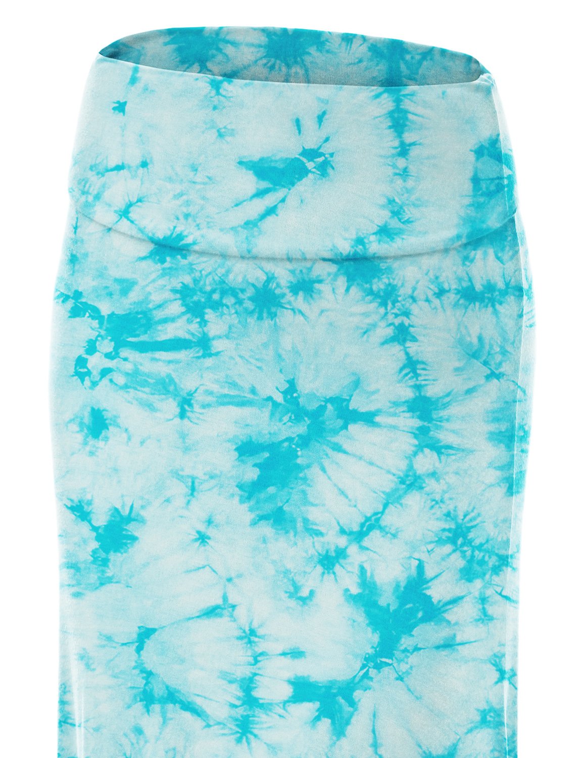 Women's Casual Tie Dye Fold Over Maxi Skirt - Boho Beach Cover Up & Summer Festival Outfit
