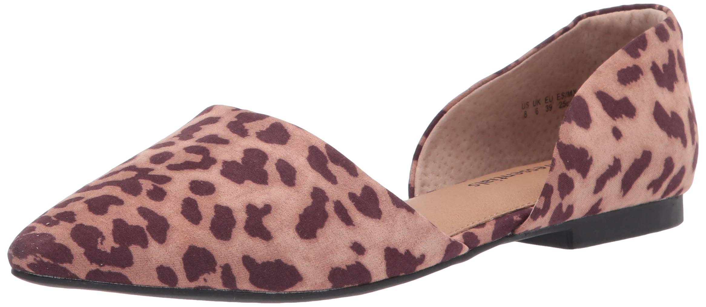 Amazon Essentials Women's Ballerine D'Orsay Flats - Comfortable Pointed Toe Ballet Shoes for Work, Office & Casual Wear