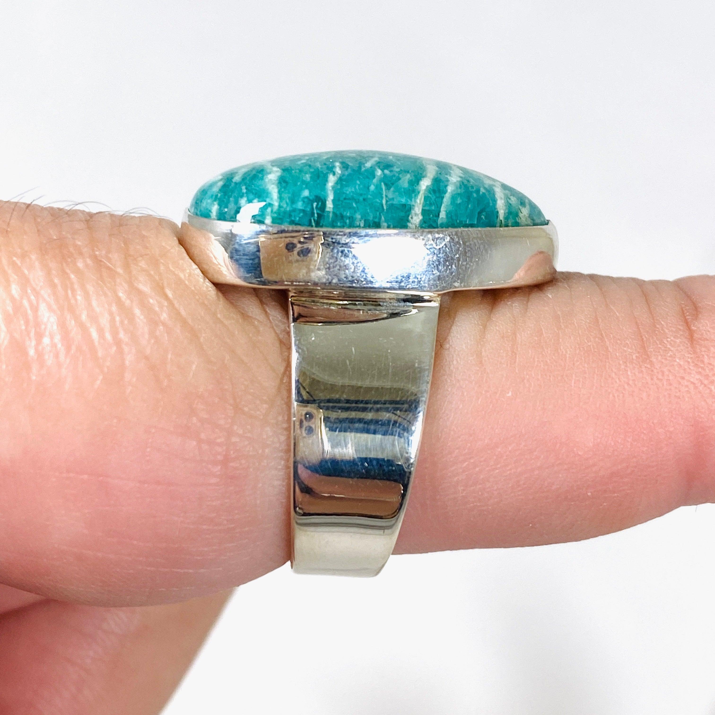 Amazonite Teardrop Ring - Sterling Silver 925, Handmade Gemstone Jewelry for Women - Perfect for Weddings, Parties & Everyday Elegance