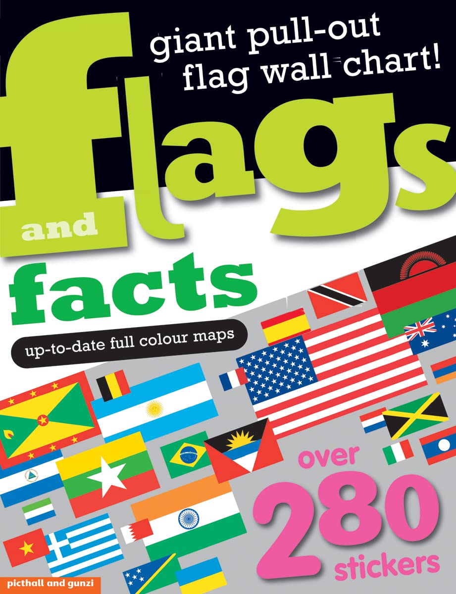 Flags and Facts Sticker Book - Educational World Flags Stickers for Kids | Perfect for Geography Learning, Travel Scrapbooking & Classroom Activities