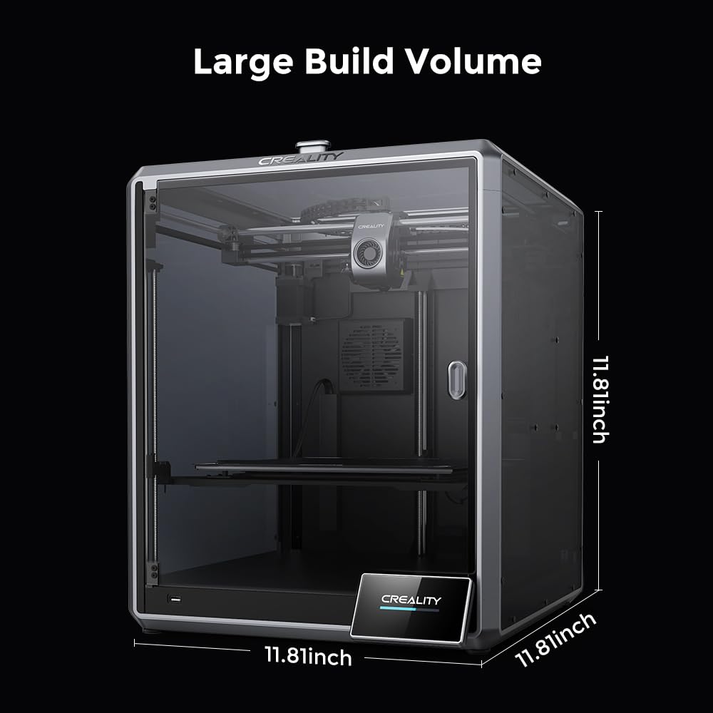 Creality K1 Max 3D Printer - High-Speed 600mm/s Printing, 20000mm/s² Acceleration, AI Auto-Leveling, Large 11.8
