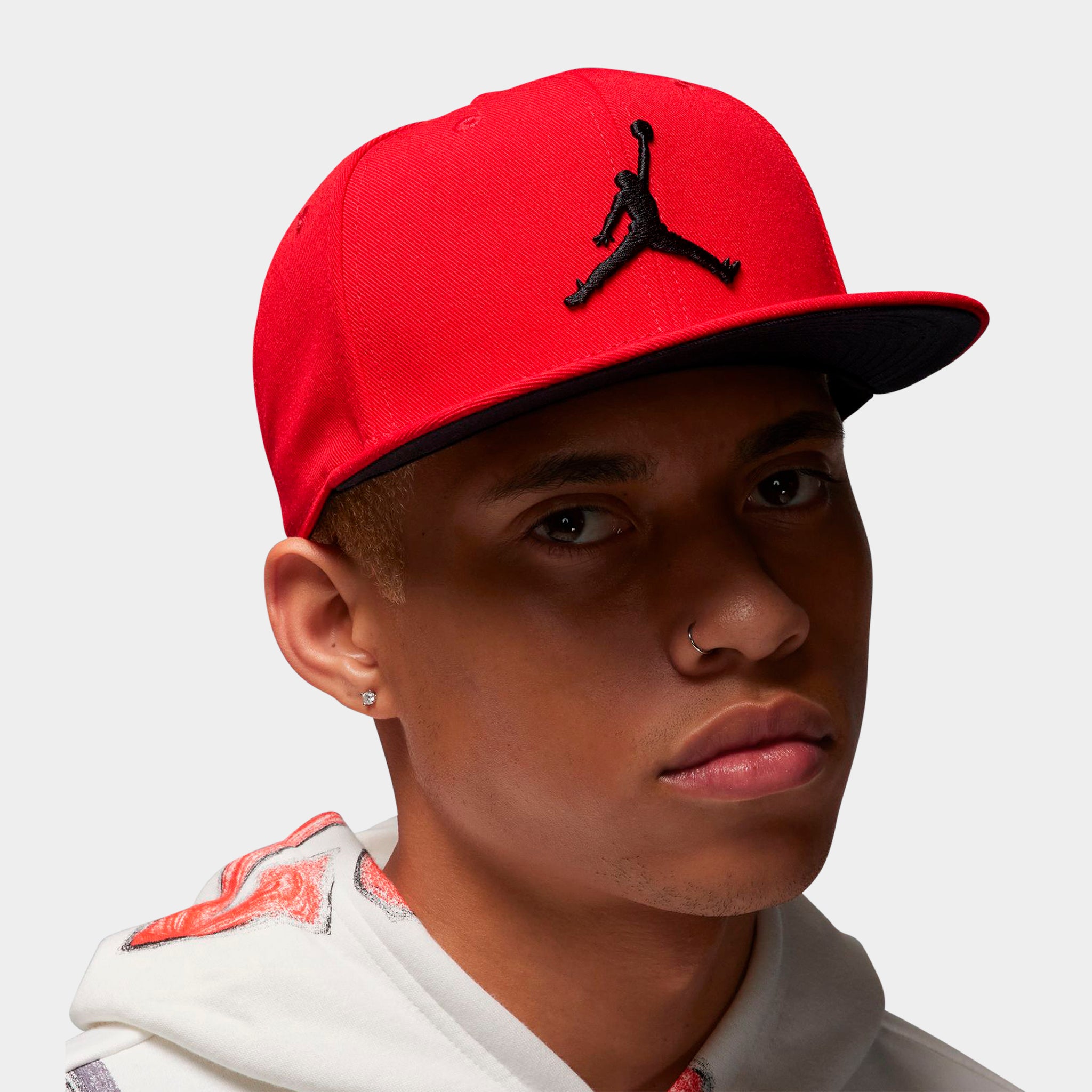 Jordan Pro Snapback Cap - Gym Red/Black Adjustable Baseball Hat for Men & Women - Perfect for Sports, Gym, and Casual Streetwear