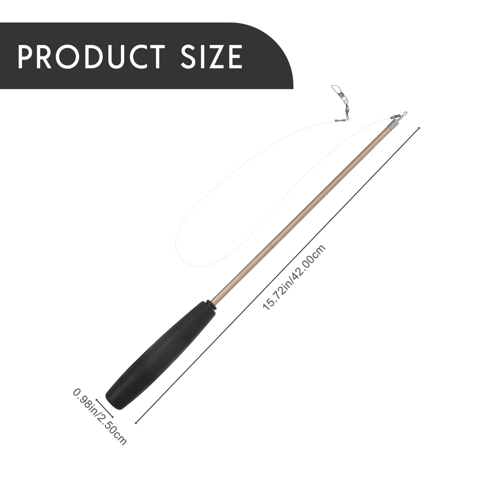 Mipcase 3-Piece Cat Teaser Wand Toy Set - Interactive Kitten Toys with Feathers for Indoor Play, Exercise & Bonding - Durable Cat Fishing Pole Toy for Playful Kittens & Adult Cats (Great for Boredom Relief & Training)