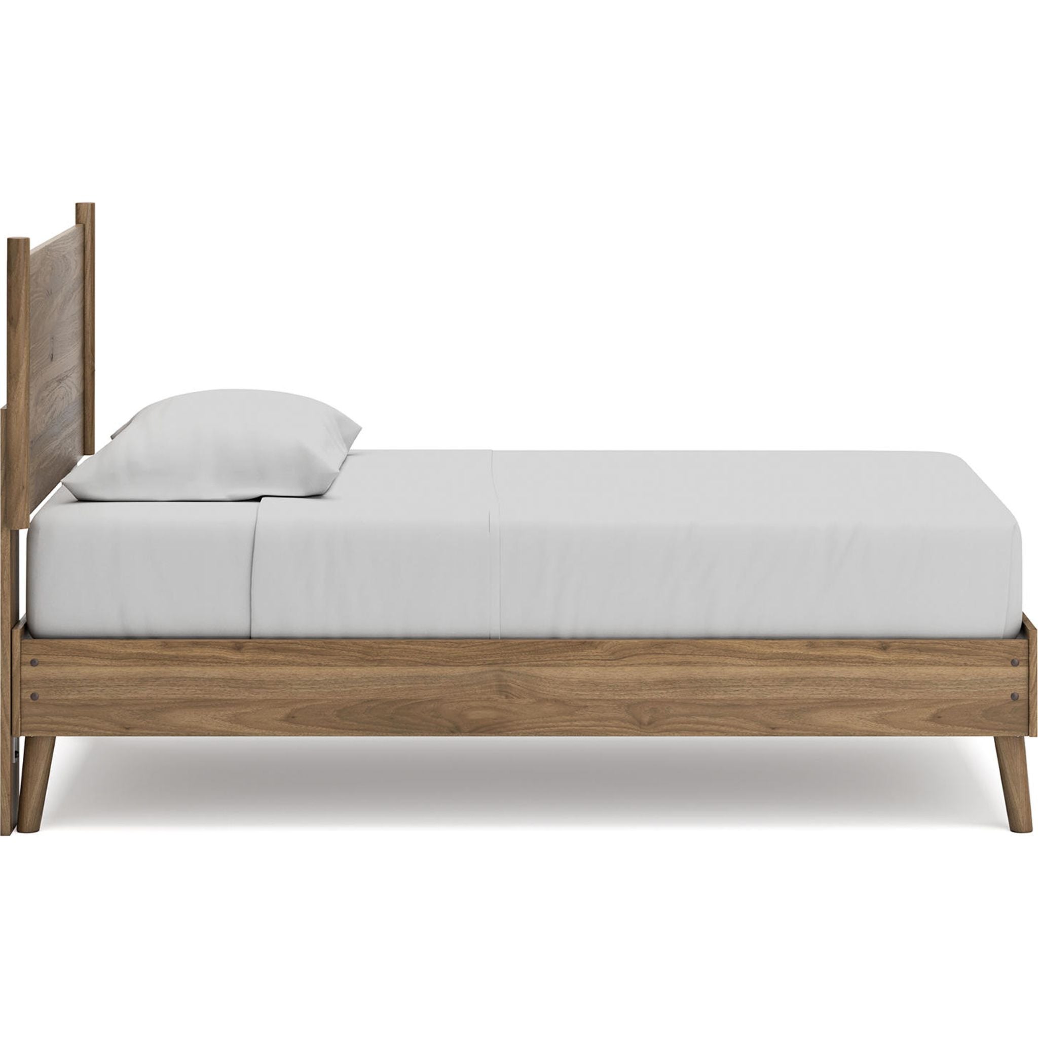 Aprilyn Twin Panel Bed in Honey Finish - Modern Wooden Twin Size Bed Frame for Kids & Teens - Perfect for Bedrooms, Dorms, and Guest Rooms