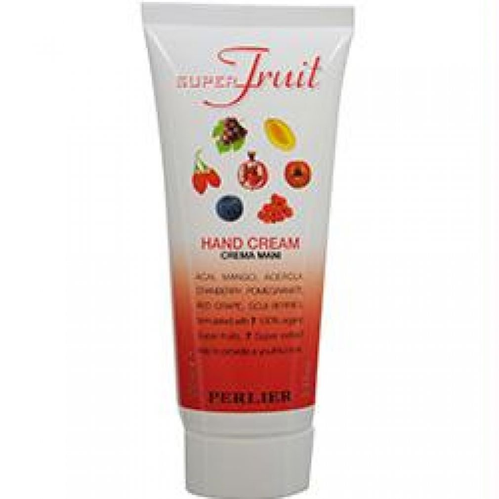 Perlier Super Fruit Hand Cream 3.3oz - Nourishing & Hydrating Hand Moisturizer with Antioxidants - Perfect for Dry Skin Care at Home, Office & Travel