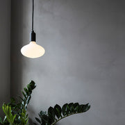 Graphite Oval Dim to Warm Pendant Light - Modern Adjustable Hanging Fixture for Dining Room, Kitchen Island & Bedroom Lighting