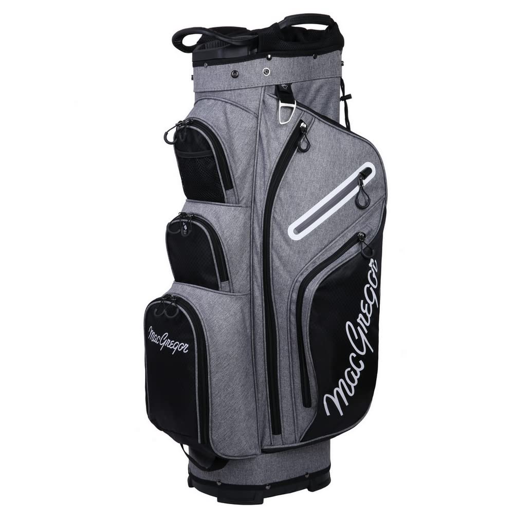 MacGregor Golf Mac 2.0 Heather Cart Bag with 14 Full-Length Dividers - Premium Golf Club Organizer for Men & Women - Perfect for Golf Courses, Tournaments & Practice Sessions
