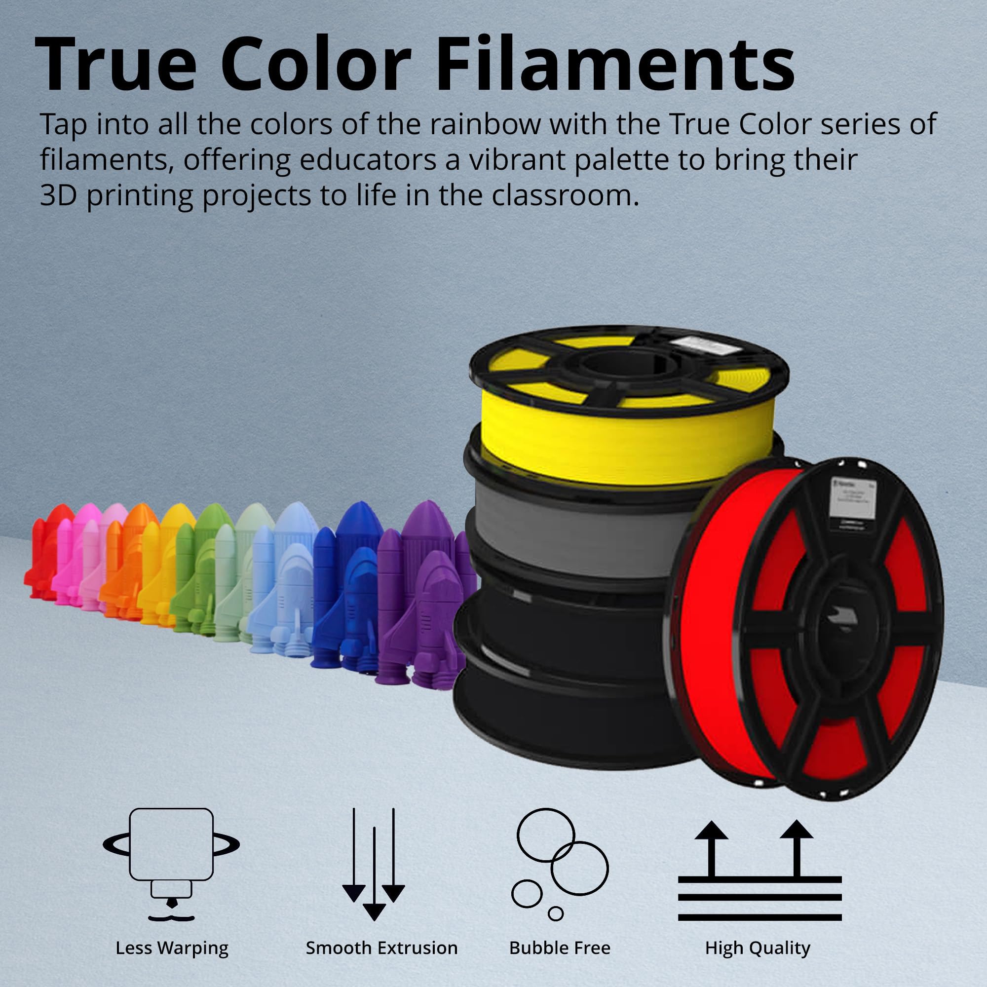 MakerBot 375-0049A Gray PLA Filament - 2.2Lb Spool for Sketch 3D Printer & Sketch Large 3D Printer | Perfect for Prototyping, Educational Projects & Creative Designs