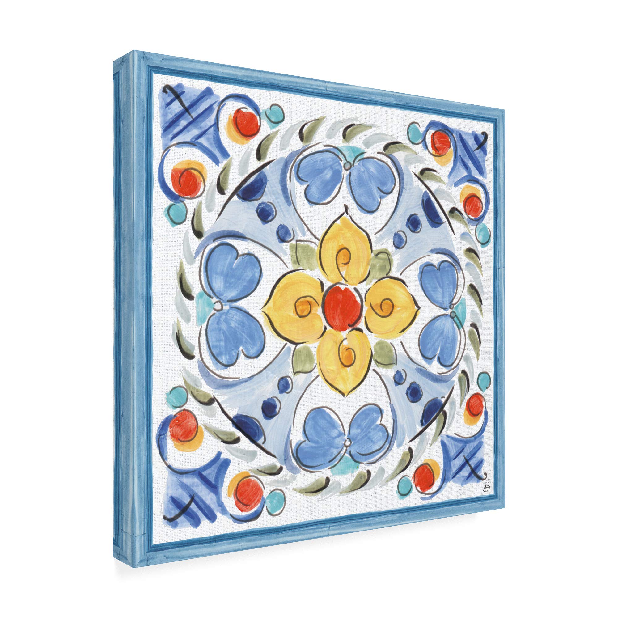 Trademark Fine Art - Morning Bloom VIII by Daphne Brissonnet - 18x18 Inch Wall Art - Floral Canvas Painting for Living Room, Bedroom & Office Decor