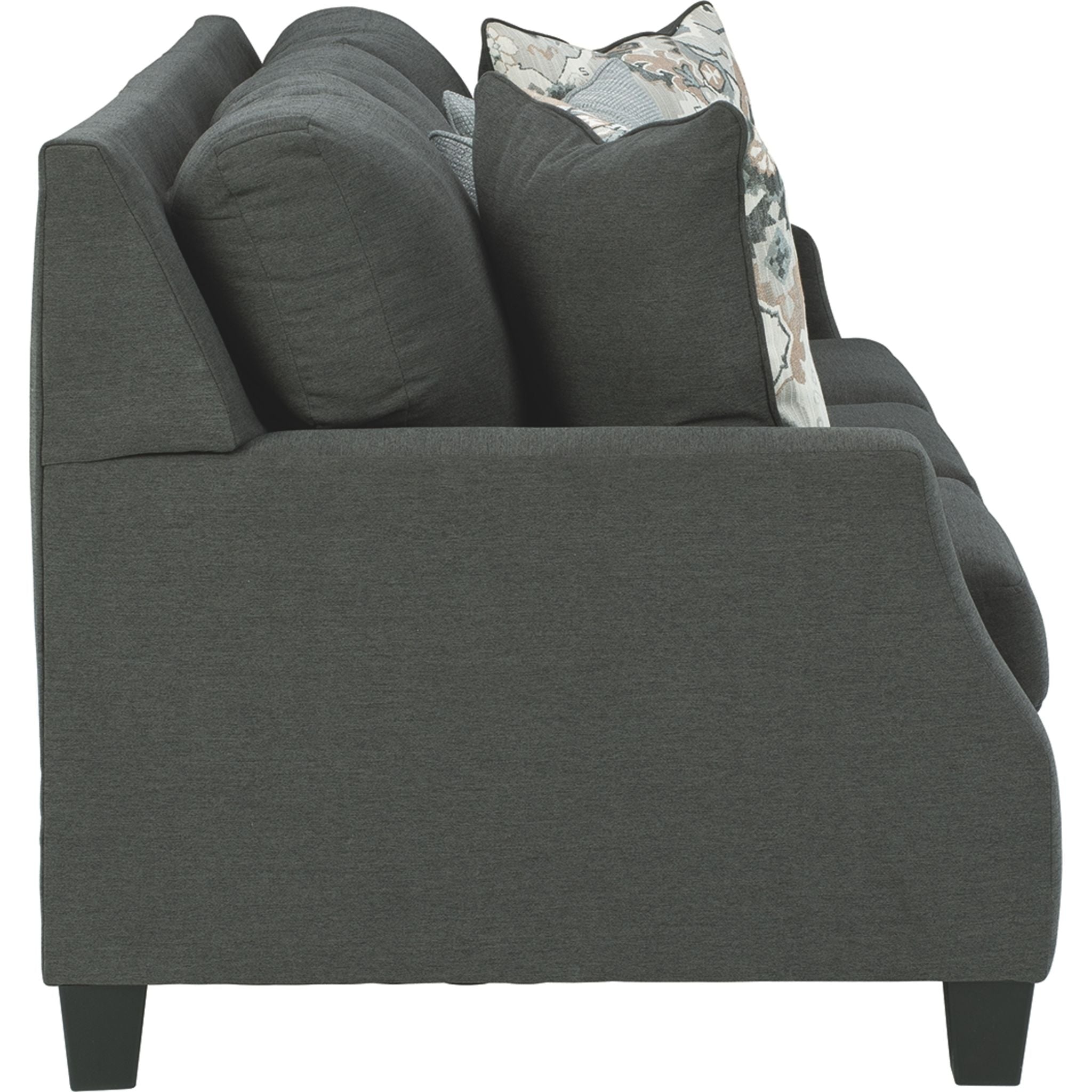 Bayonne Sofa - Modern Charcoal Gray Fabric Sectional Couch for Living Room, Lounge & Family Room Comfortable Seating