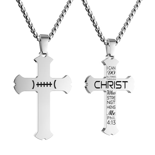 Cross Football Necklace - 413