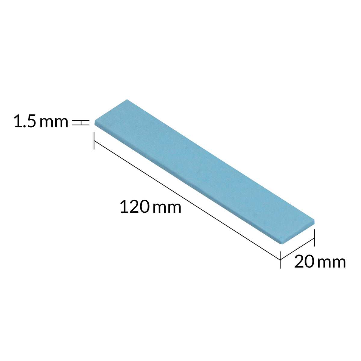 Arctic TP 3 Premium Performance Thermal Pad 120x20mm, 1.5mm Thickness - 4 Pack for CPU/GPU Cooling, Laptop & PC Heat Dissipation