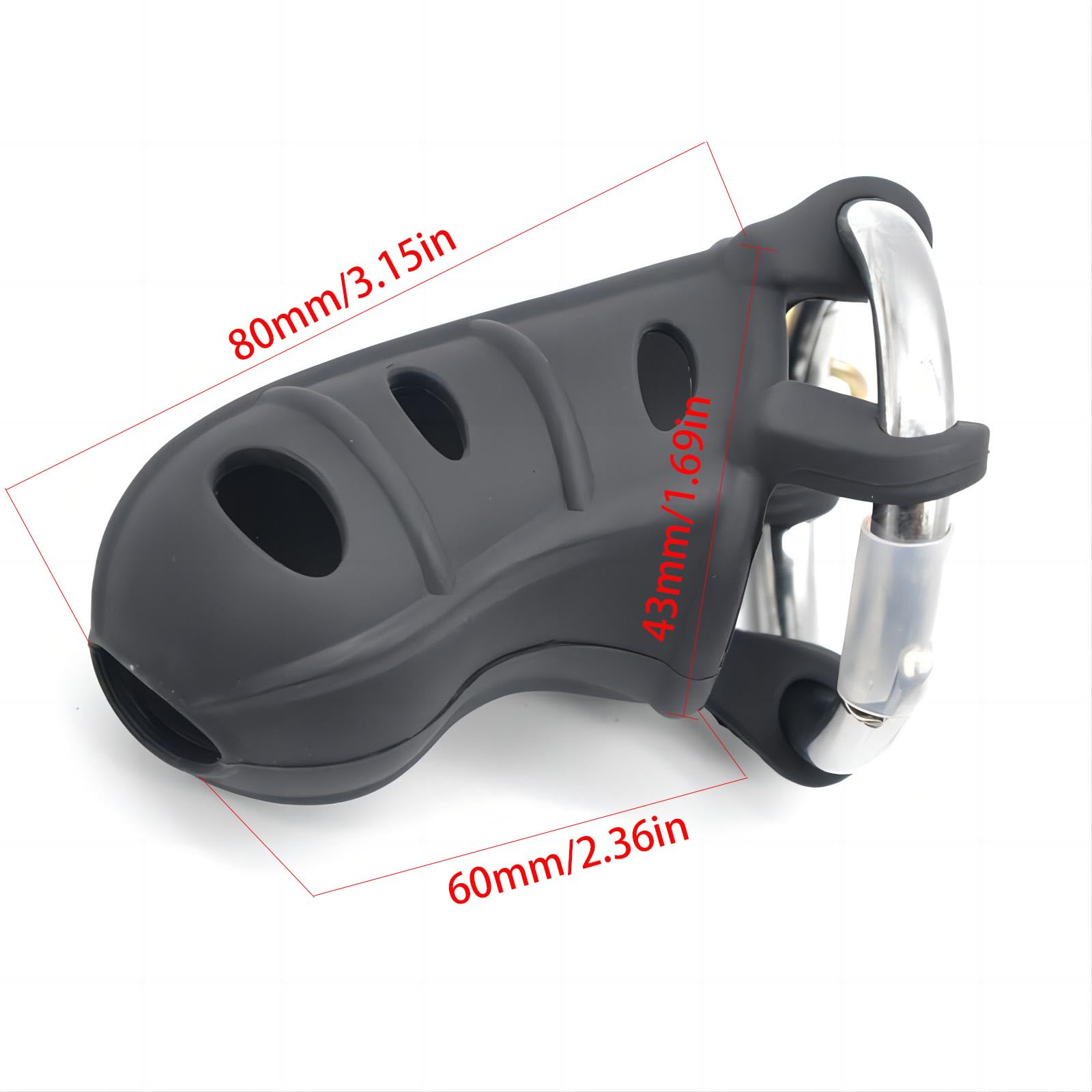 Adjustable Silicone Male Chastity Cage with Activity Ring - SM Adult Sex Toy for Penis Training & Bondage Play - Perfect for BDSM, Couples & Solo Exploration (Large, Black)