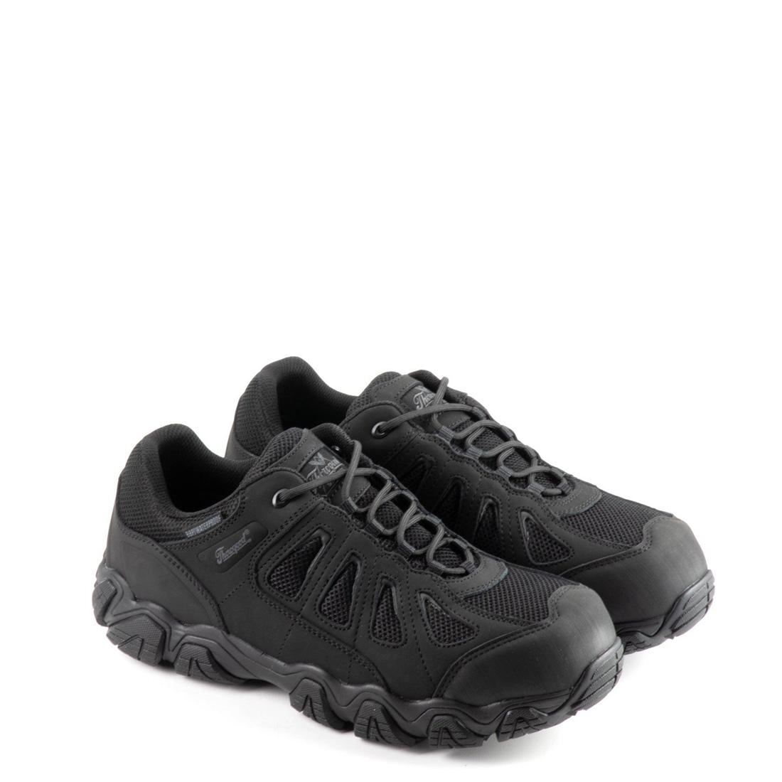 Crosstrex Series Ox Hiker Composite Toe Work Boots - Waterproof Black Safety Shoes for Men | Ideal for Construction, Hiking & Outdoor Work