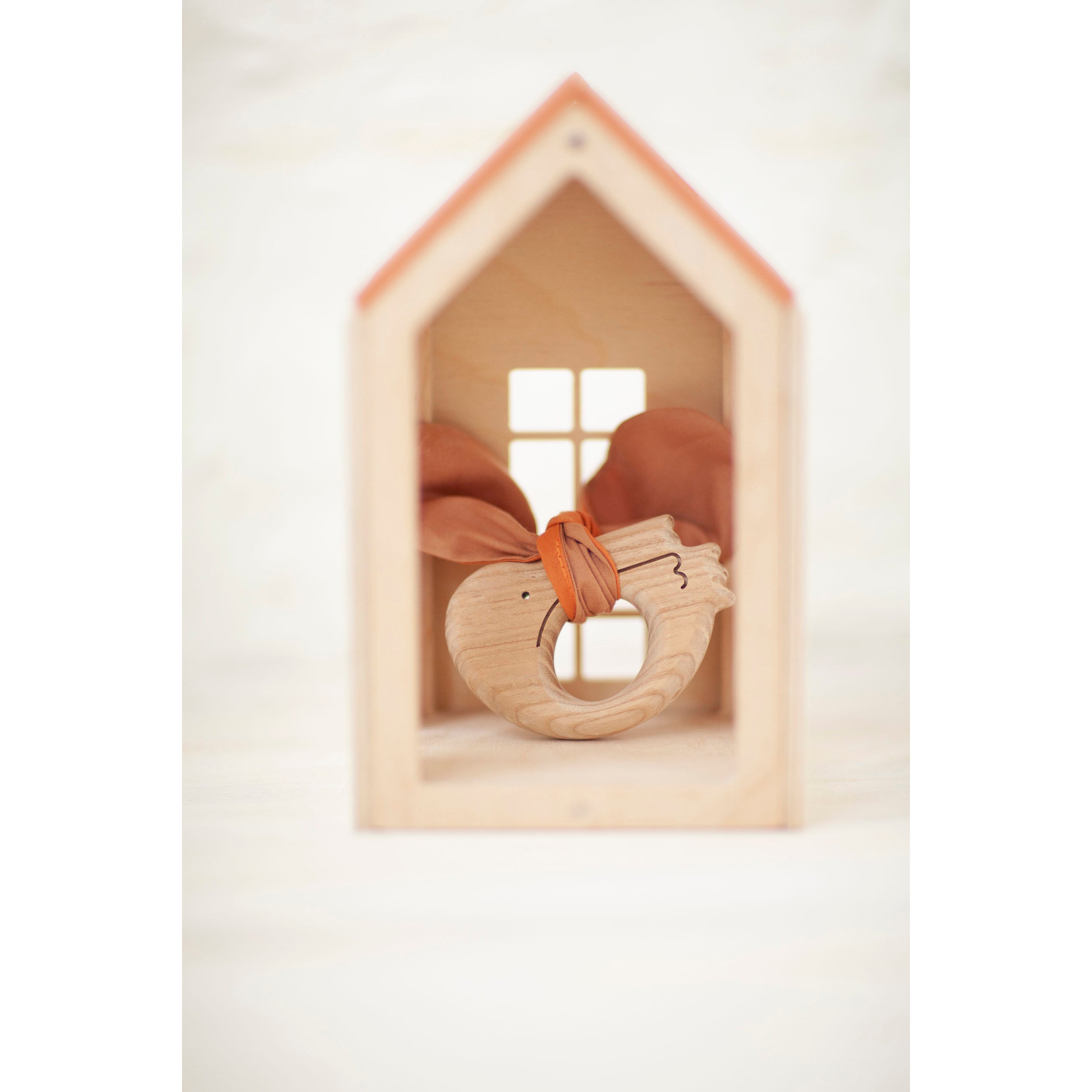 Babai Wooden Teething Bar Birdie - Natural Baby Teether Toy for Soothing Sore Gums | Safe & Non-Toxic Chewing Toy for Infants & Toddlers | Perfect for On-the-Go, Travel & Home Use