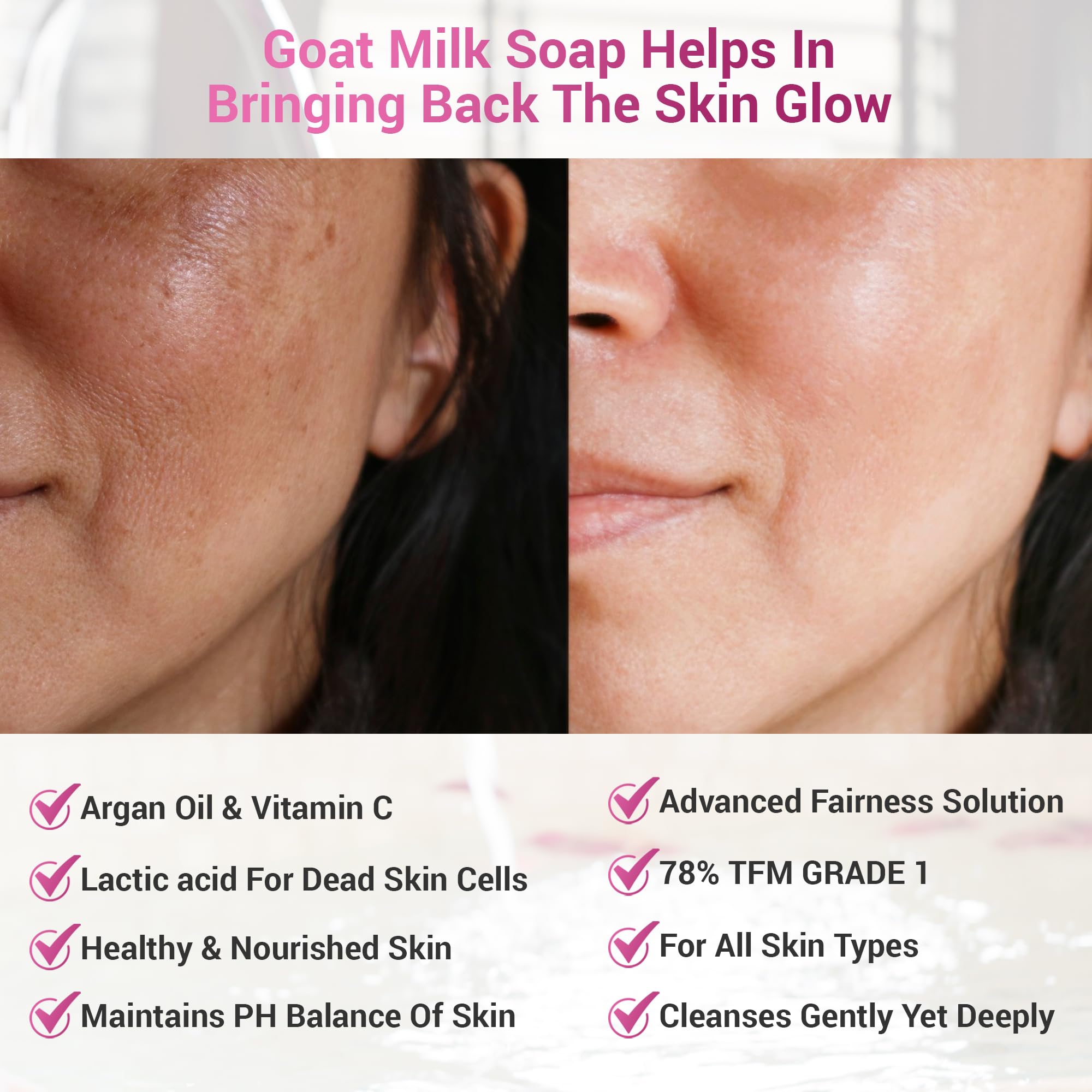 GlutaNex Goat Milk Brightening Soap for Radiant Skin - Pack of 3 | Natural Skin Whitening & Moisturizing Bar with Glutathione | Perfect for Daily Skincare Routine & Gift Giving