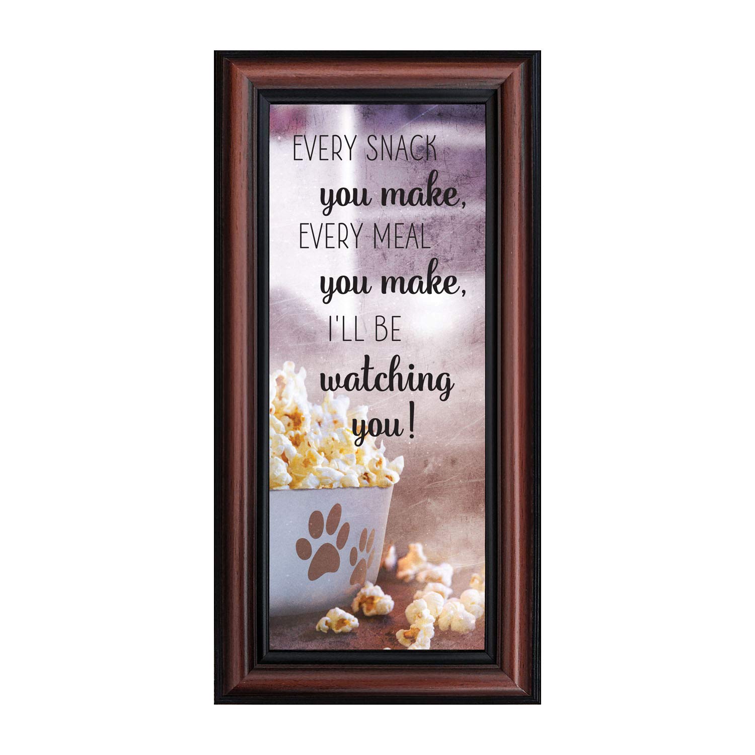 Crossroads Home Décor Dog Picture Frame with Snacks Design - Paw Print Wall Art for Pet Lovers - Perfect for Living Room, Bedroom, or Nursery Decor (7435W)