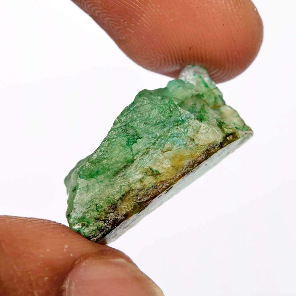 GEMHUB 16.00 Carat Natural Raw Rough Green Emerald Loose Gemstone for Jewelry Making, Pendants & DIY Crafts - Perfect for Custom Jewelry Designs, Healing Crystals & Gift Giving