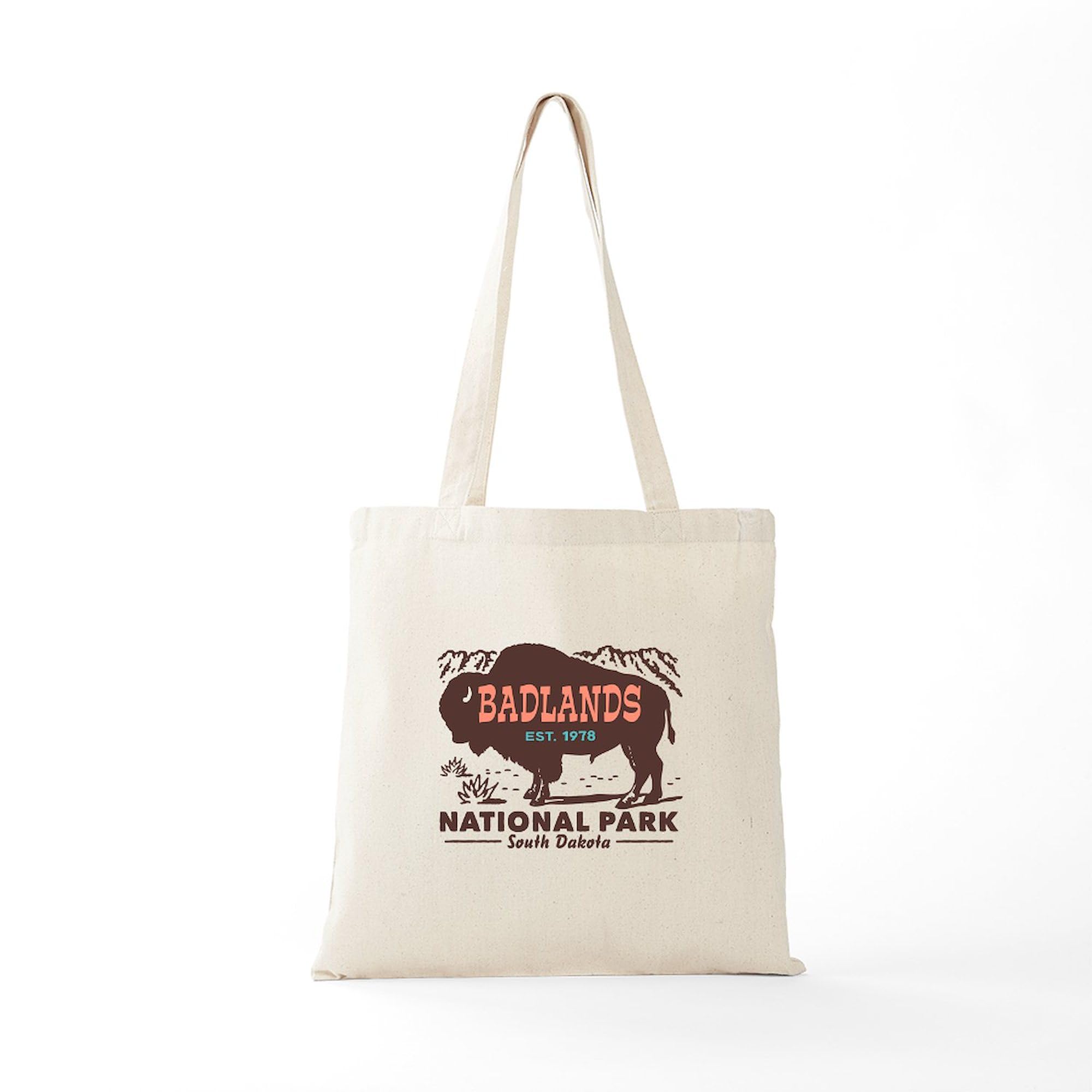 Badlands National Park Canvas Tote Bag - Eco-Friendly Reusable Shopping Bag for Groceries, Beach & Travel | Durable Natural Cotton Carryall