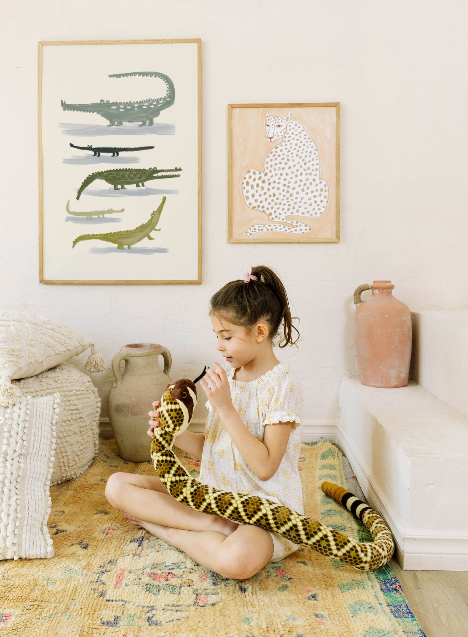Green Croc Quintet Poster - Vibrant Botanical Wall Art for Home, Office & Classroom Decor | Perfect for Living Room, Bedroom & Study Spaces