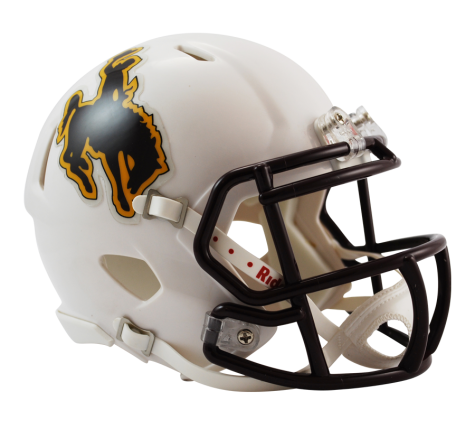 Wyoming Cowboys Riddell Speed Mini Football Helmet - Authentic Collectible for Fans, Display & Home Decor
