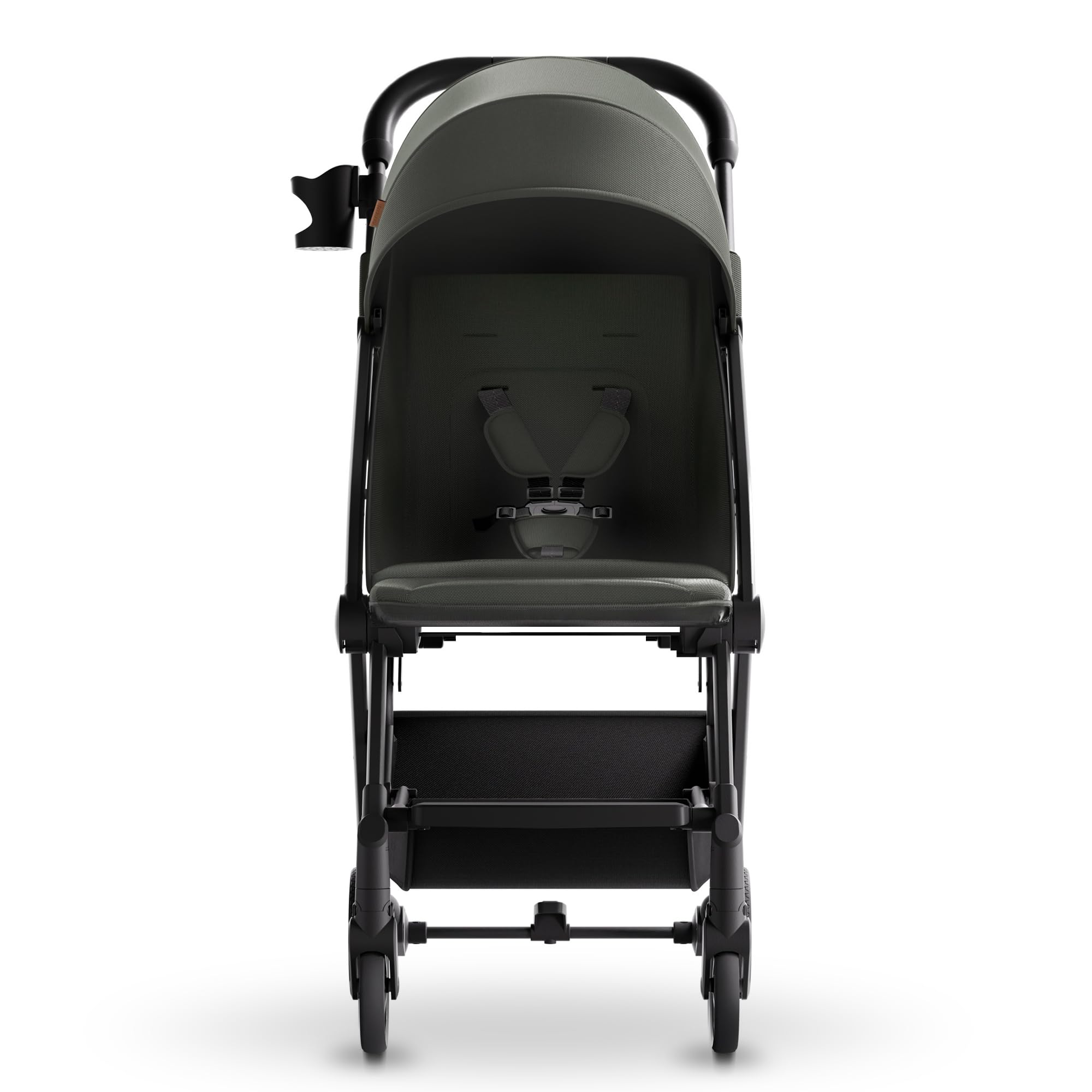 Mompush Lithe V2 Ultra Lightweight Compact Travel Stroller with Snack Tray, Cup Holder & Rain Cover - Airplane Approved Foldable Baby Stroller with Near Flat Recline Seat & Travel Bag - Perfect for Air Travel, Shopping, and Daily Walks